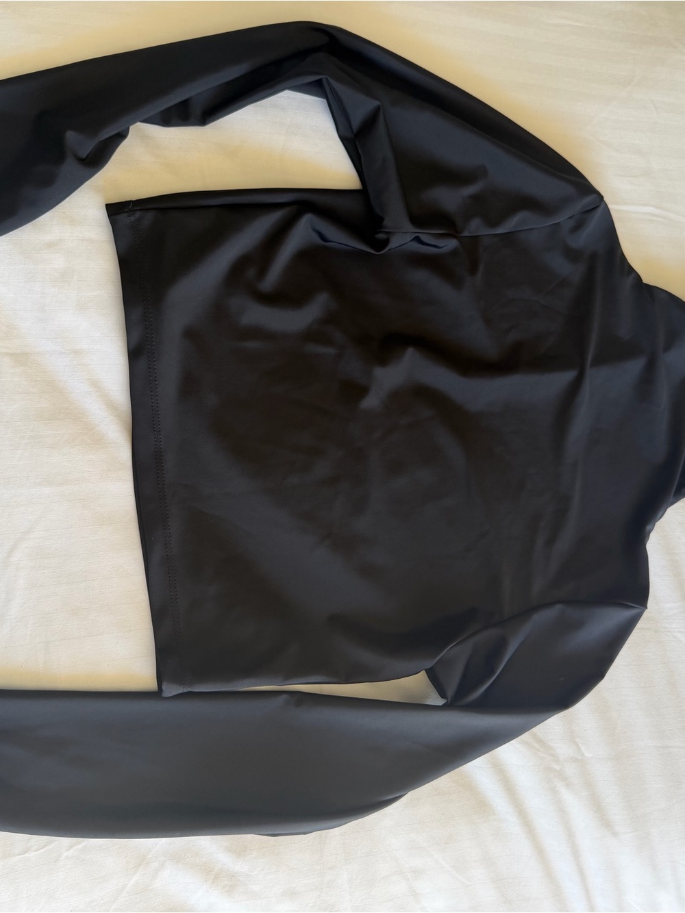 Black Long Sleeve Crop Top